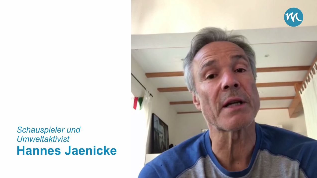 Screenshot: Schauspieler und Umweltaktivist Hannes Jaenicke spricht